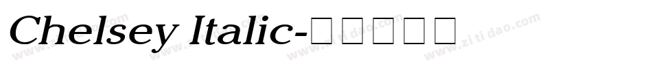 Chelsey Italic字体转换